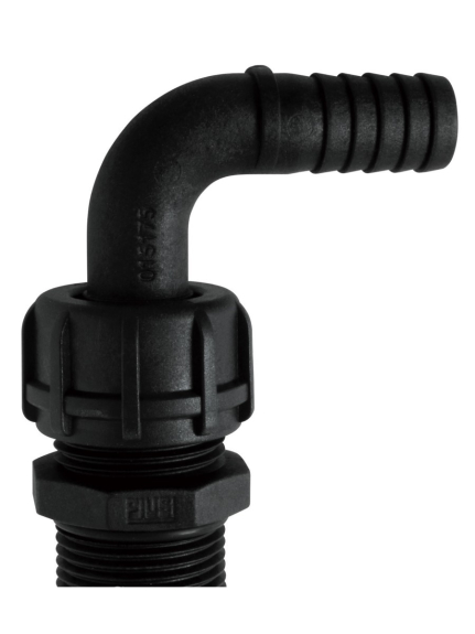 PLASTIC NOZZLE D19 3/4 BLACK W/O BLOCK